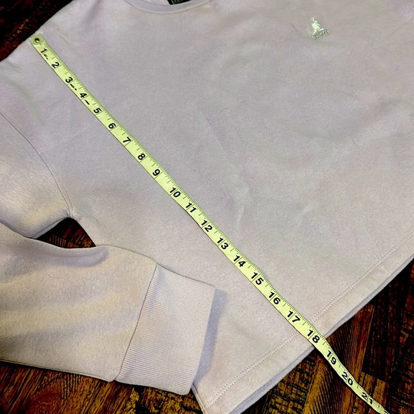 Kangol Lavender Sweatshirt cropped trendy XL Retro brand popular in the 80s 90s - Picture 3 of 10